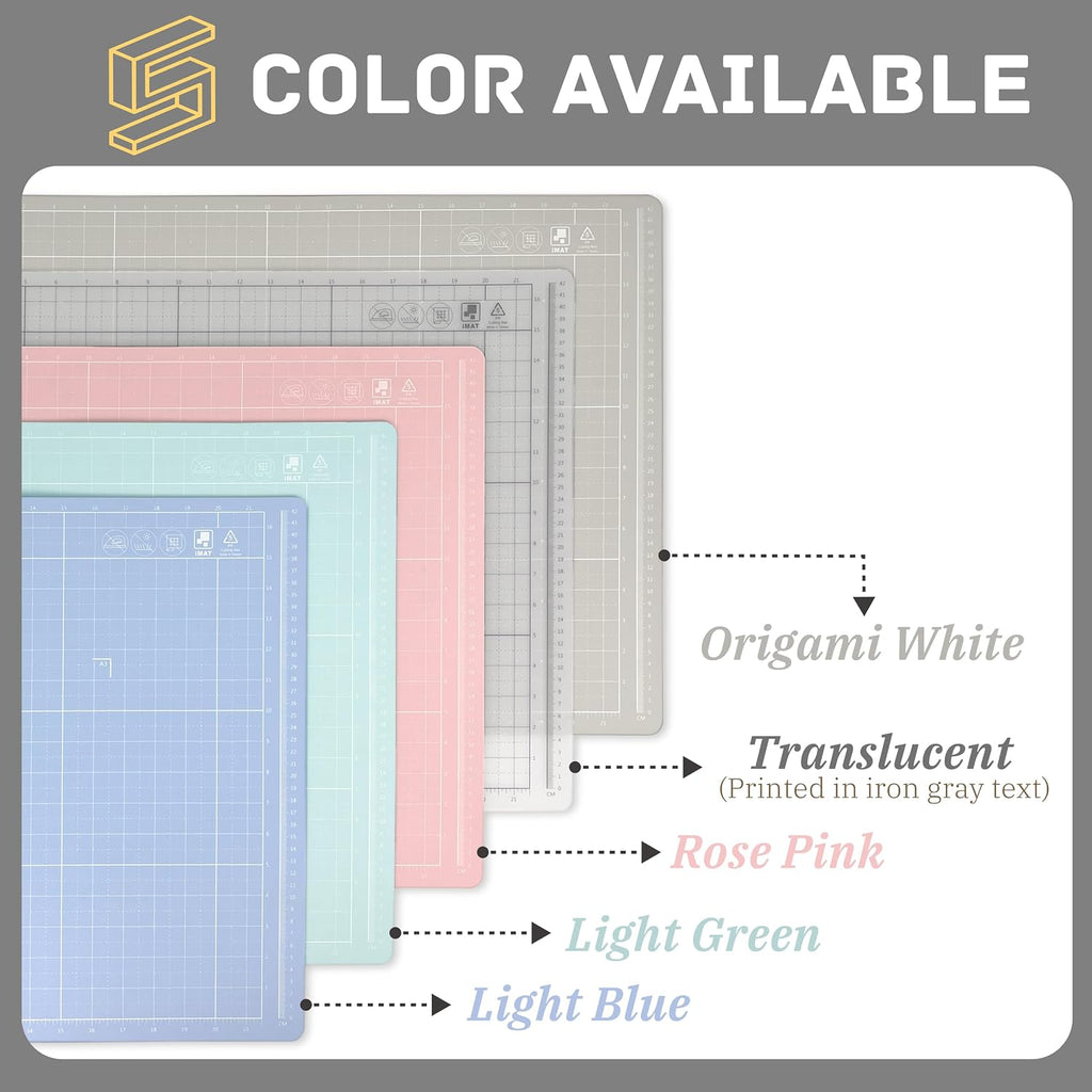 iMAT Flip Cutting Mat Note A2, Foldable, Double-Sided, Light Green