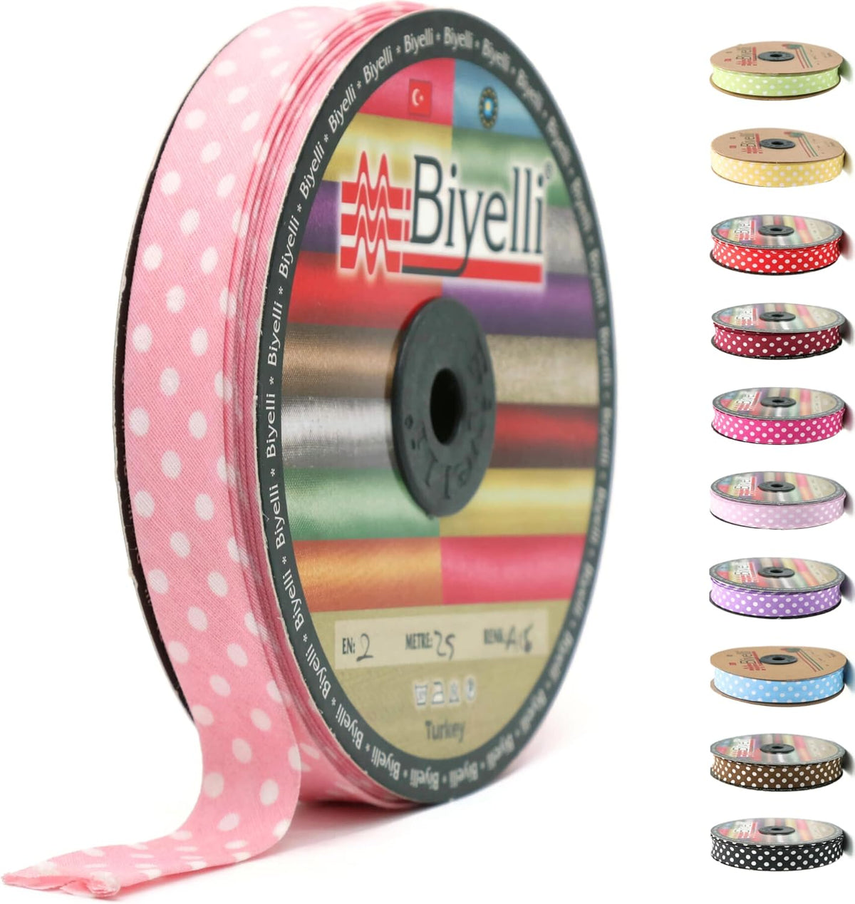 Cotton Fold Bias Binding Tape - 3/4 Inches (20mm) Wide - 27 Yards