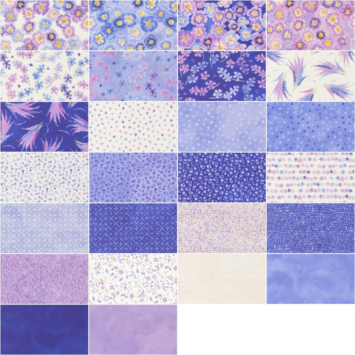 Delphinium Charm Pack By Janet Clare 5-inch Precut Fabric Squares