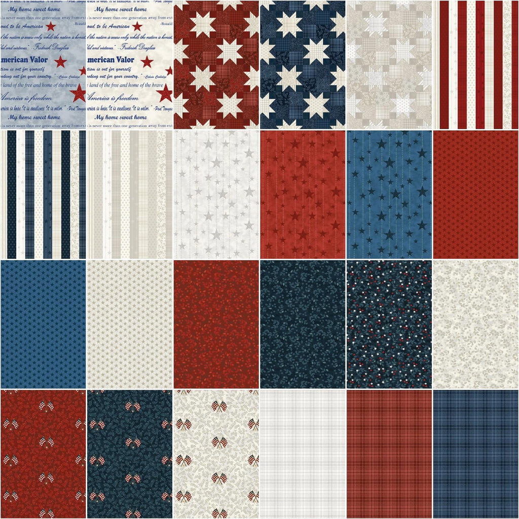 Cheryl Haynes American Valor 10X10 Pack 42 10-inch Squares Layer Cake