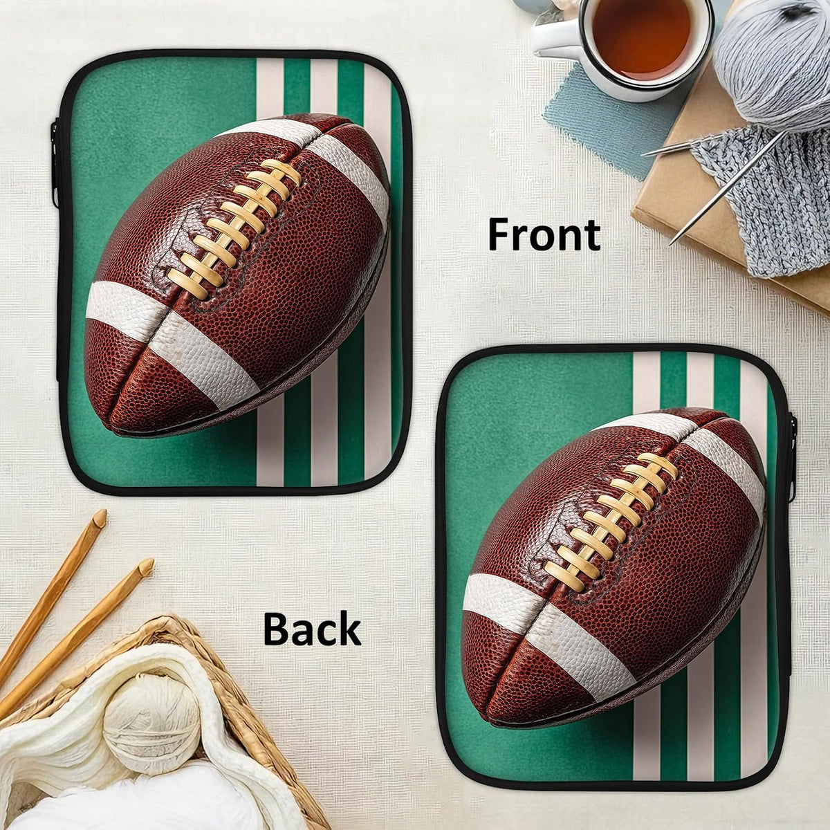 Cdkfxjy Empty Crochet Hook Case, Rugby Football