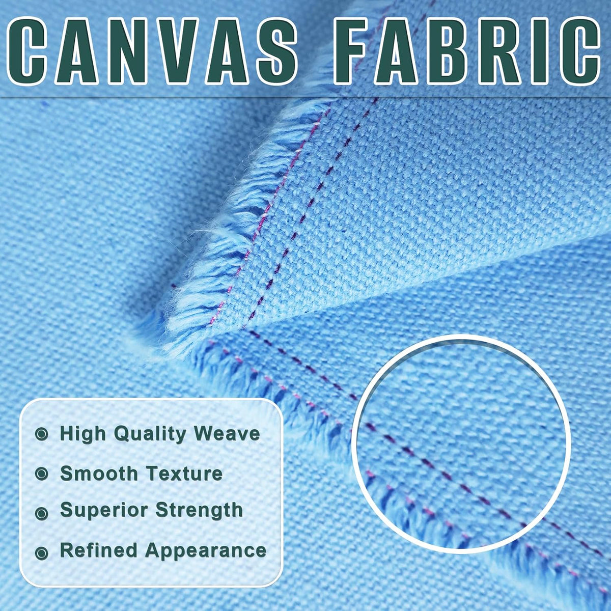 10oz Heavy Duty Cotton Canvas Fabric 60" x 40", Thick Cotton Duck
