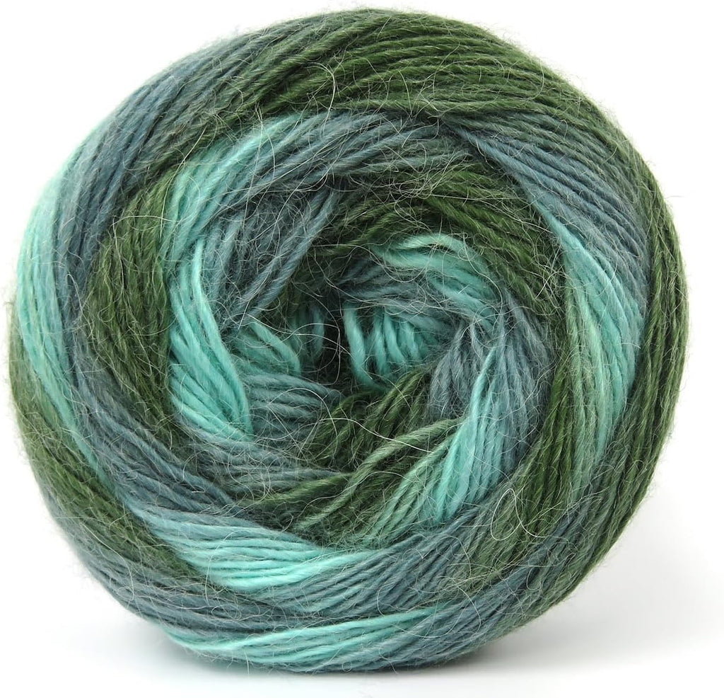 Turquoise, Sage Green, Slate Cake Alpaca Fine - Alpaca, Acrylic