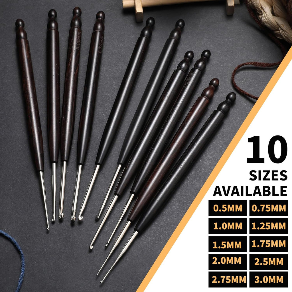 Hssugi 1.25mm Crochet Hooks, Ergonomic Crochet Hooks for Arthritic