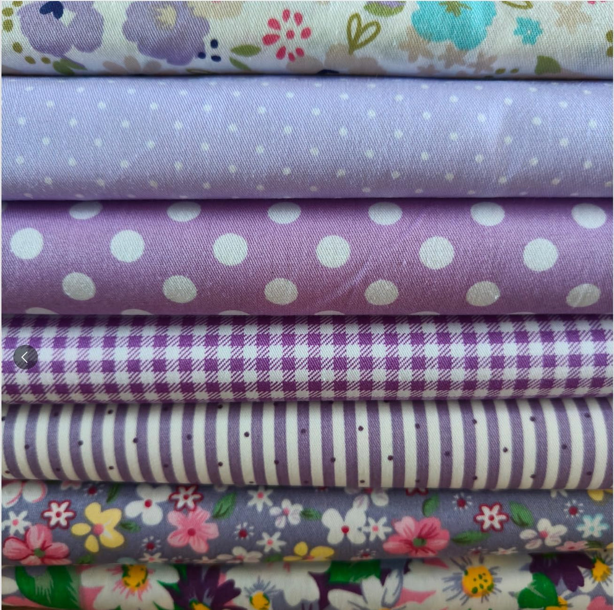 7PCS 18" x 22" Quilting Fat Quarters Fabric Bundles, for Sewing