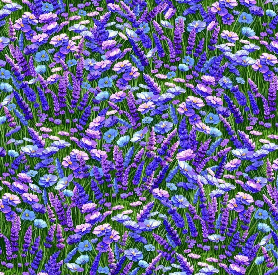 Timeless Treasures Lavender Forest Bloom Cotton Quilting Fabric by the