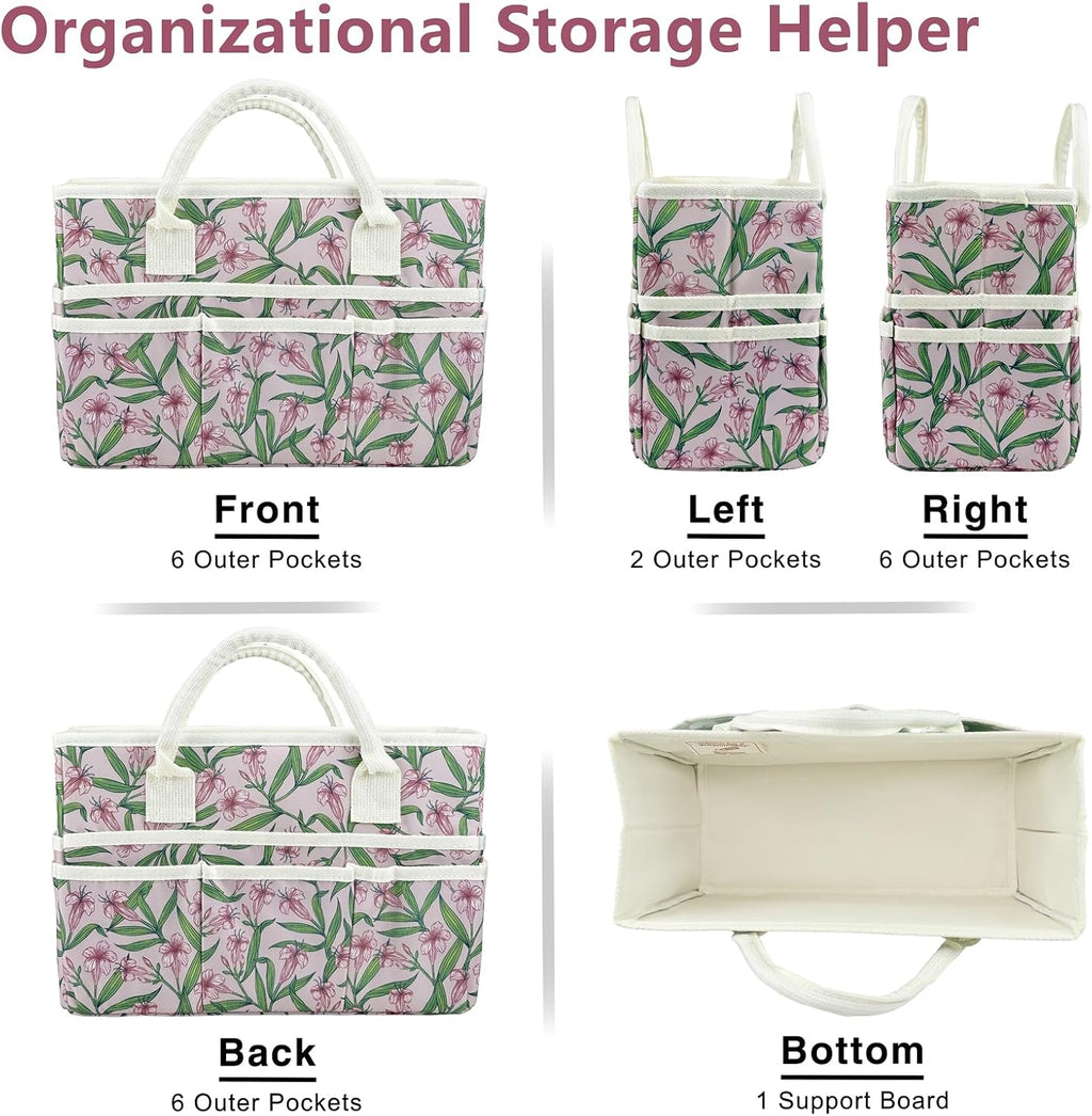 Craft Organizer Tote Bag, Large Art Storage Caddy with Multiple