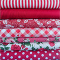 7PCS 18" x 22" Quilting Fat Quarters Fabric Bundles, for Sewing