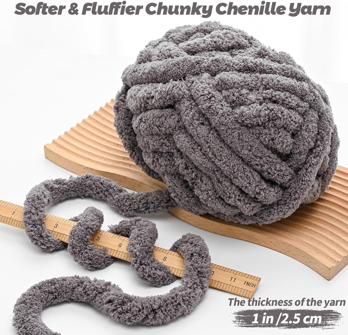 Chunky Jumbo Chenille Yarn #10 Olive Green 10 Pack