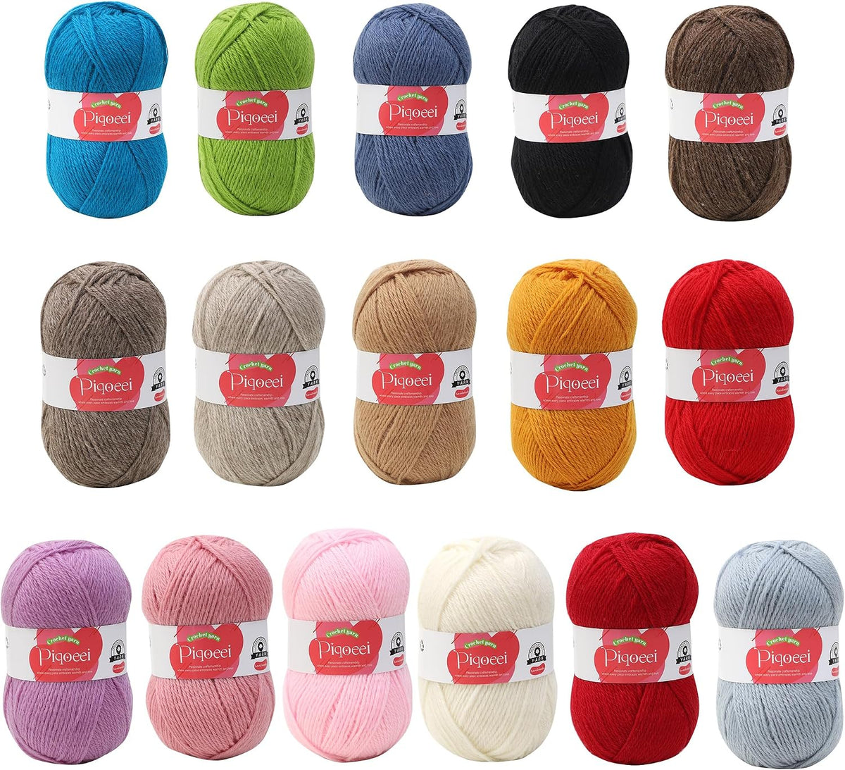 100% Merino Wool Yarn for Knitting and Crocheting - Worsted Weight #4
