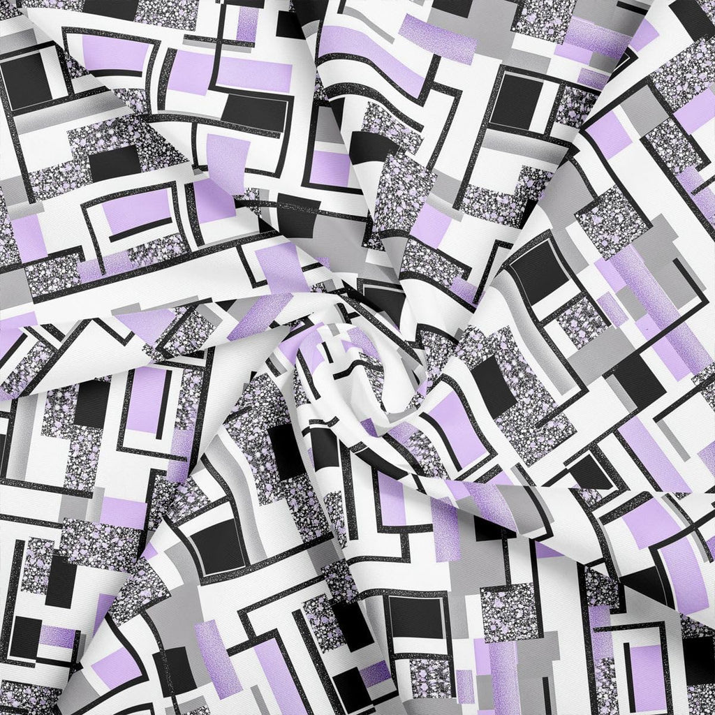 jejeloiu Purple Gray Cotton Fabric by The Yard 1 Yard