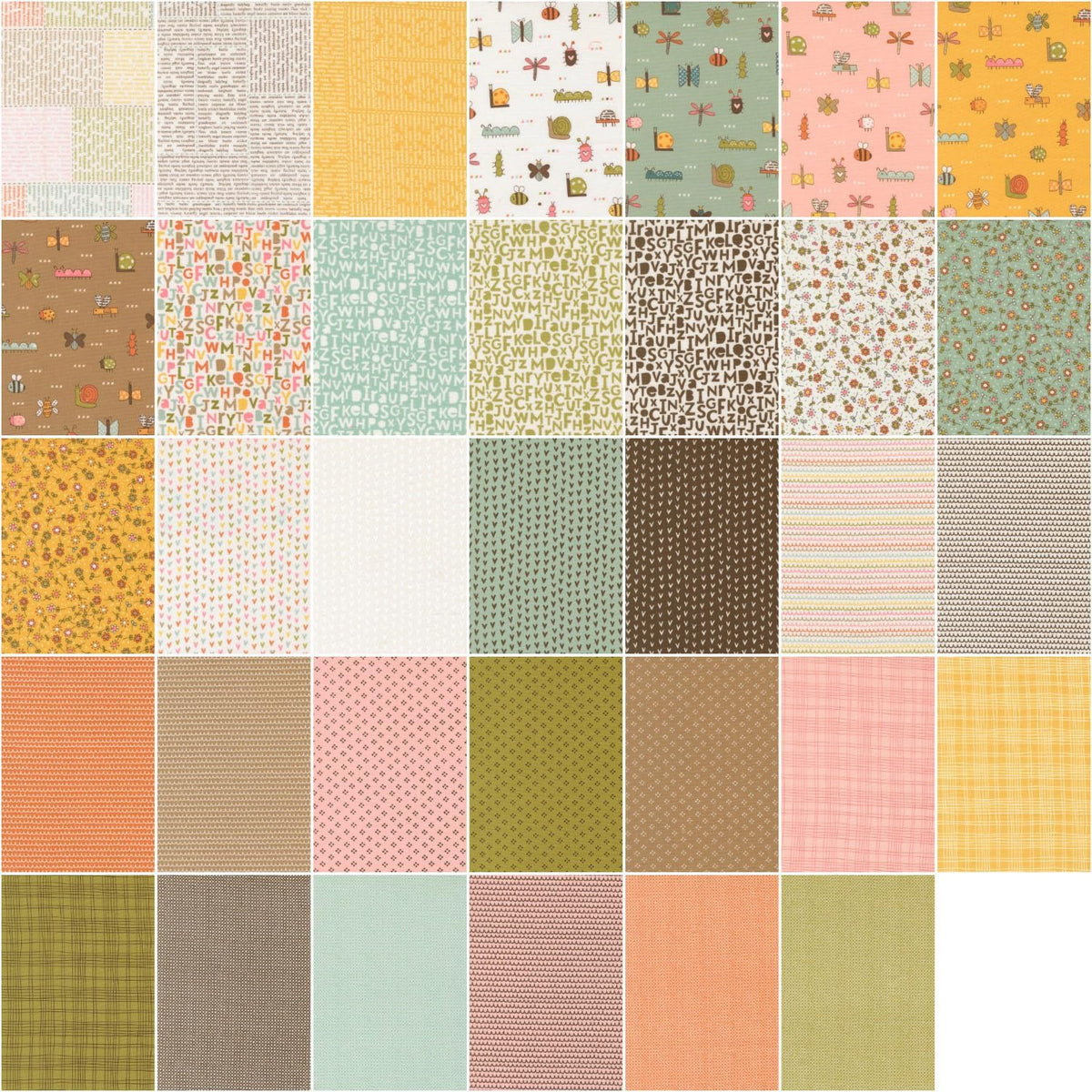 Sweetwater Bug Collector Charm Pack 42 5-inch Squares Moda Fabrics