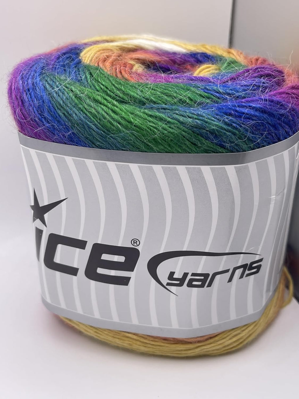 Green, Blue, Purple, Orange, Gold, White Cake Alpaca Fine - Alpaca