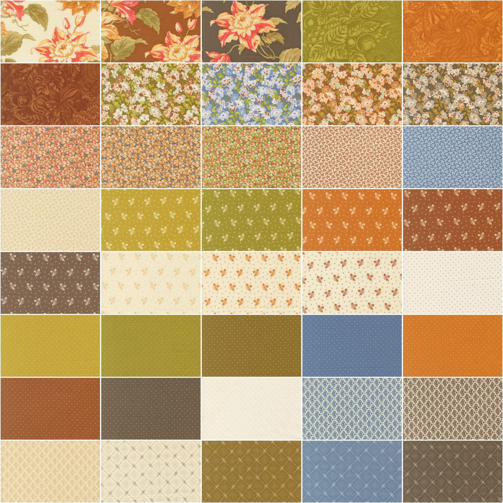 Fig Tree and Co Butternut and Sage 40 Fat Quarters Moda Fabrics