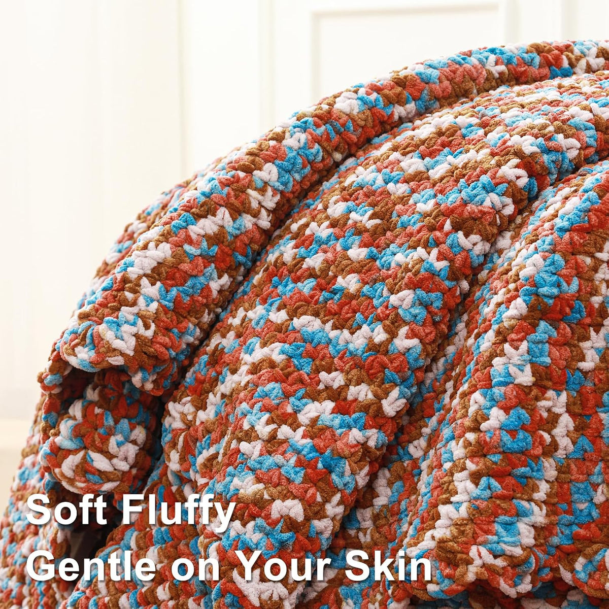 #6 Super Bulky Blanket Yarn for Crocheting - 4 Skeins