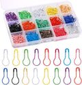 Lunarm Safety Pins 600pcs, Colorful Metal Knitting Bulb Pins Storage