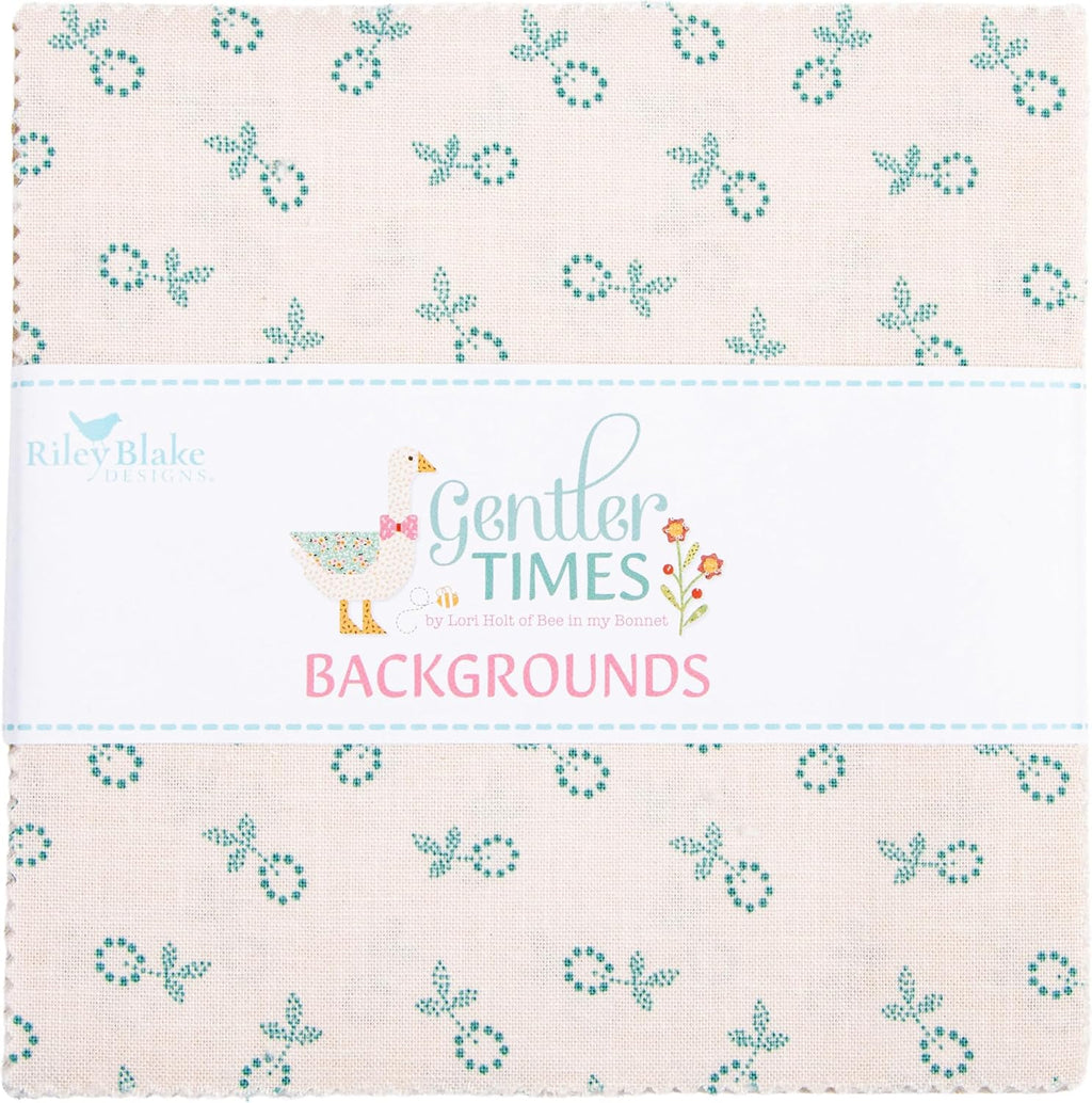Lori Holt Gentler Times Backgrounds 5" Stacker 42 5-inch Squares Charm