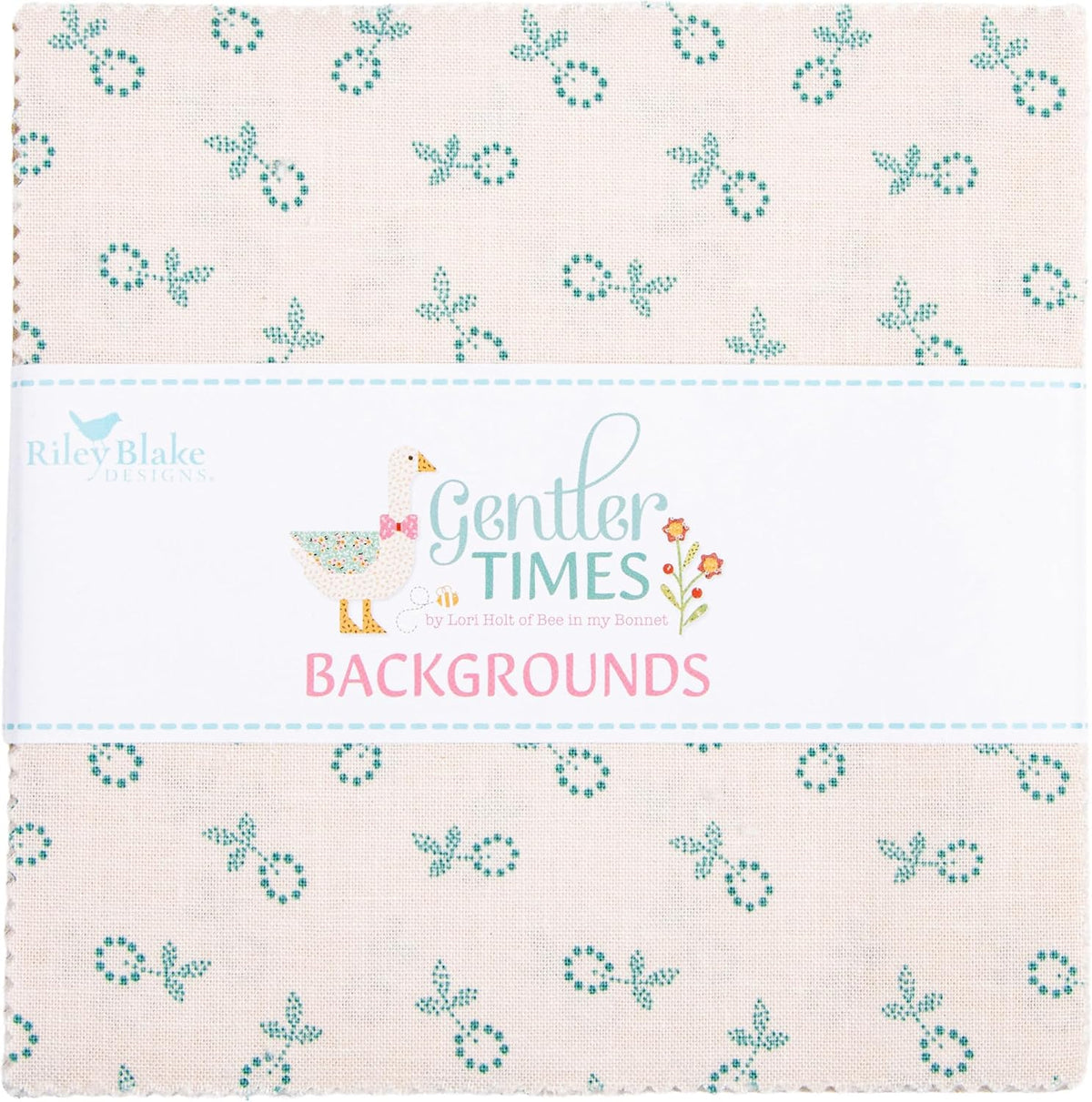 Lori Holt Gentler Times Backgrounds 5" Stacker 42 5-inch Squares Charm
