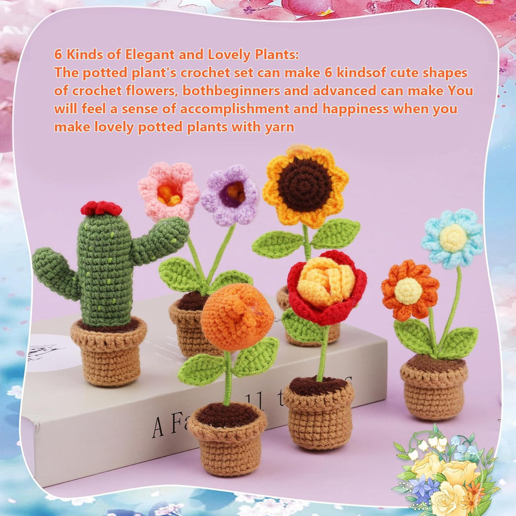 Yeaxxsqy Crochet Starter Kits for Beginners with Instructions, Flower