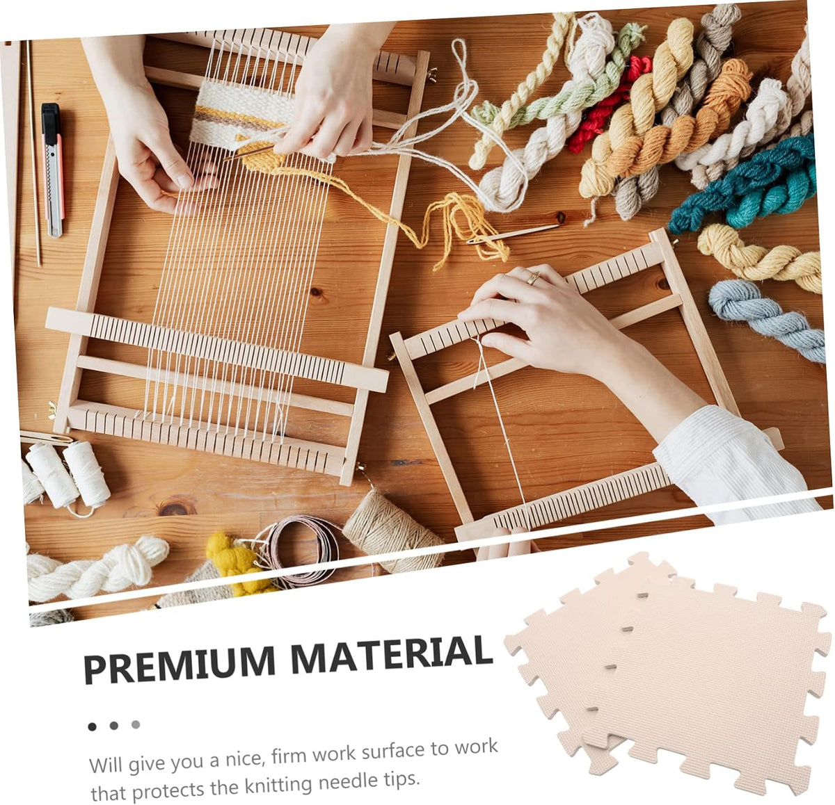 9pcs Crochet Blocking Board Knitting Mat for DIY Felting Crafts