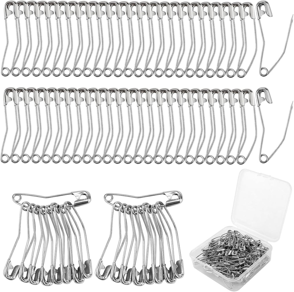 200pcs Quilting Safety Pins Curved - 1.5 Inch Extra Long Bent Safety