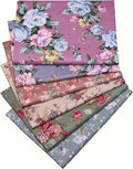 Vintage Floral Fat Quarter Fabric Bundles 18x22 Inches, 6Pcs 100%