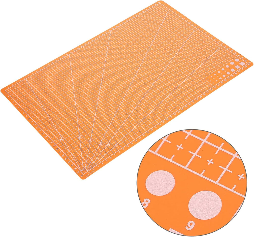ibasenice Self-healing Double-sided Cutting Mat A3 Orange Large Pvc