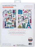 Dimensions New York and Paris Counted Cross Stitch Set, 5" x 7", 14