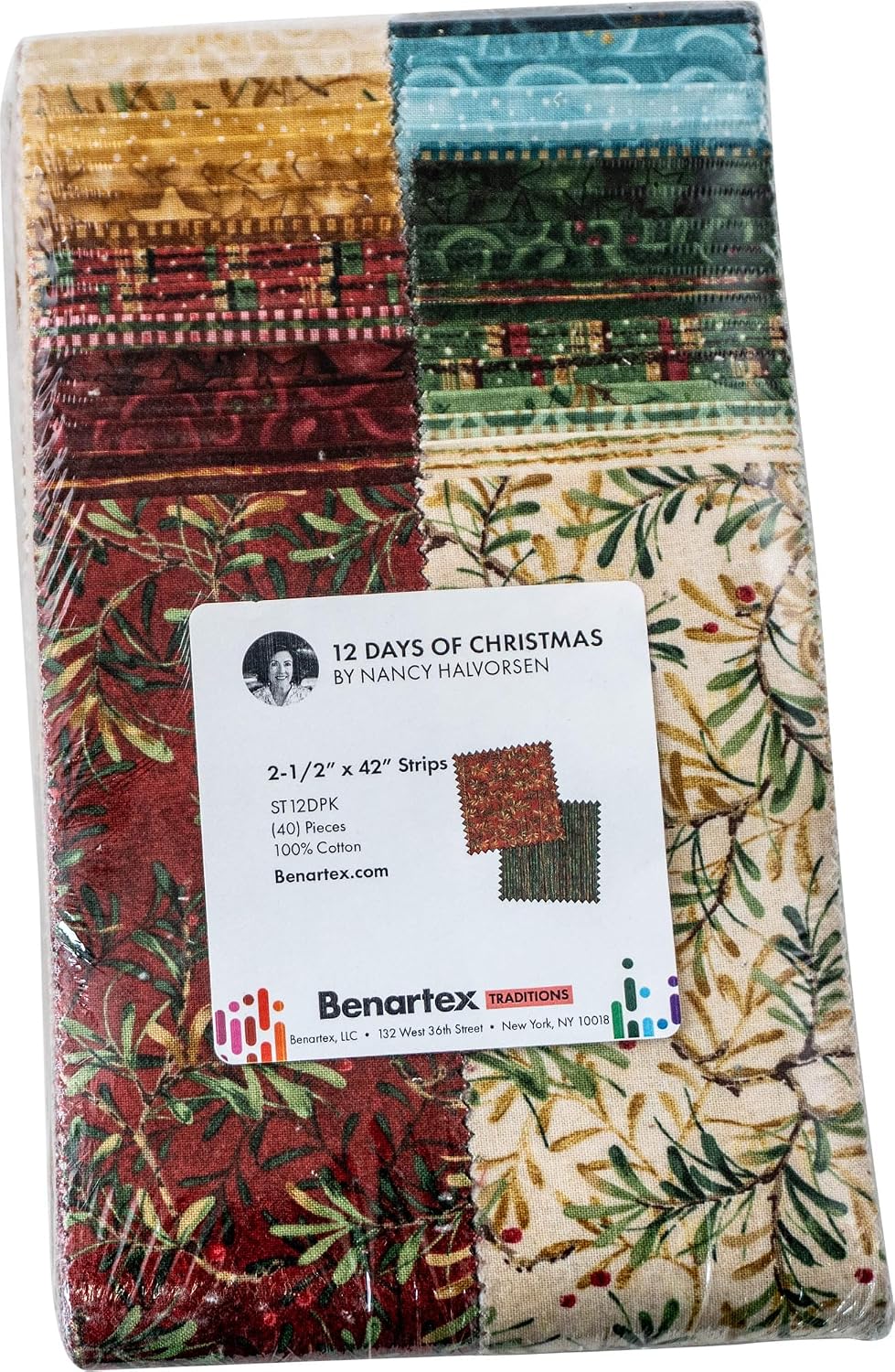 Nancy Halvorsen 12 Days of Christmas Strip-Pies 40 2.5-inch Strips