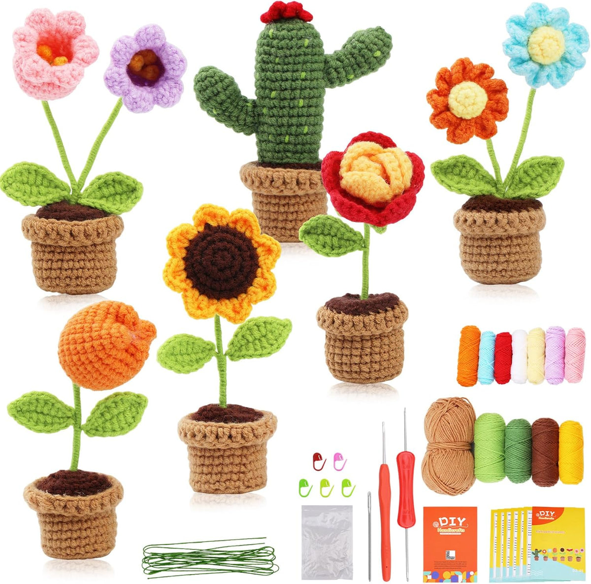 Yeaxxsqy Crochet Starter Kits for Beginners with Instructions, Flower