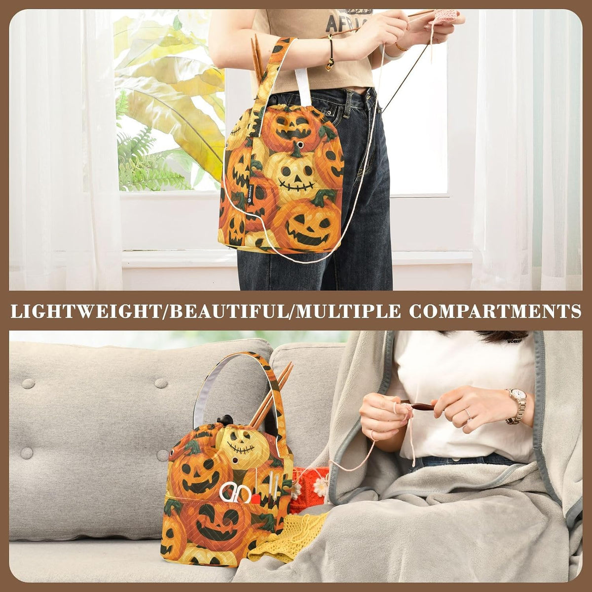 Crochet Bag Organizer Yarn Storage Knitting Bags and Totes