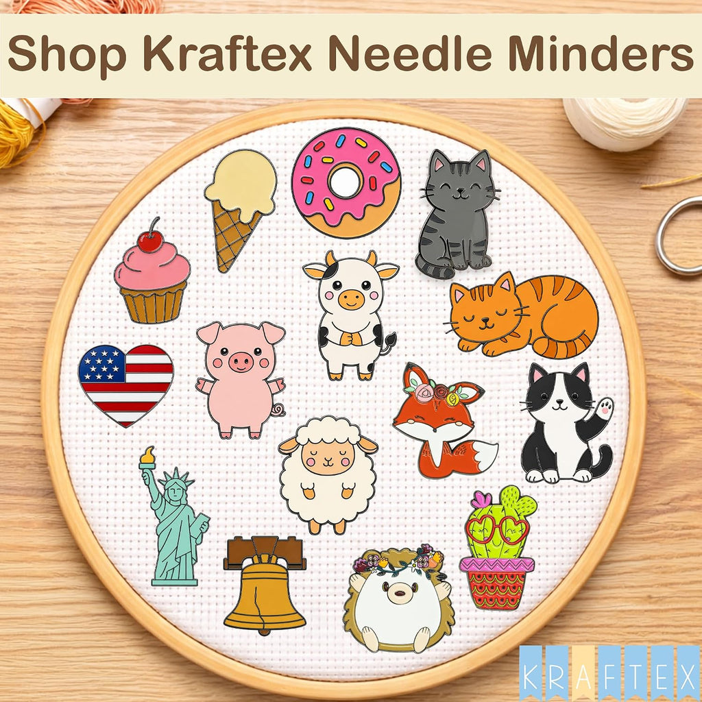 Kraftex Magnetic Needle Minder. Needleminder for Embroidery & Sewing.