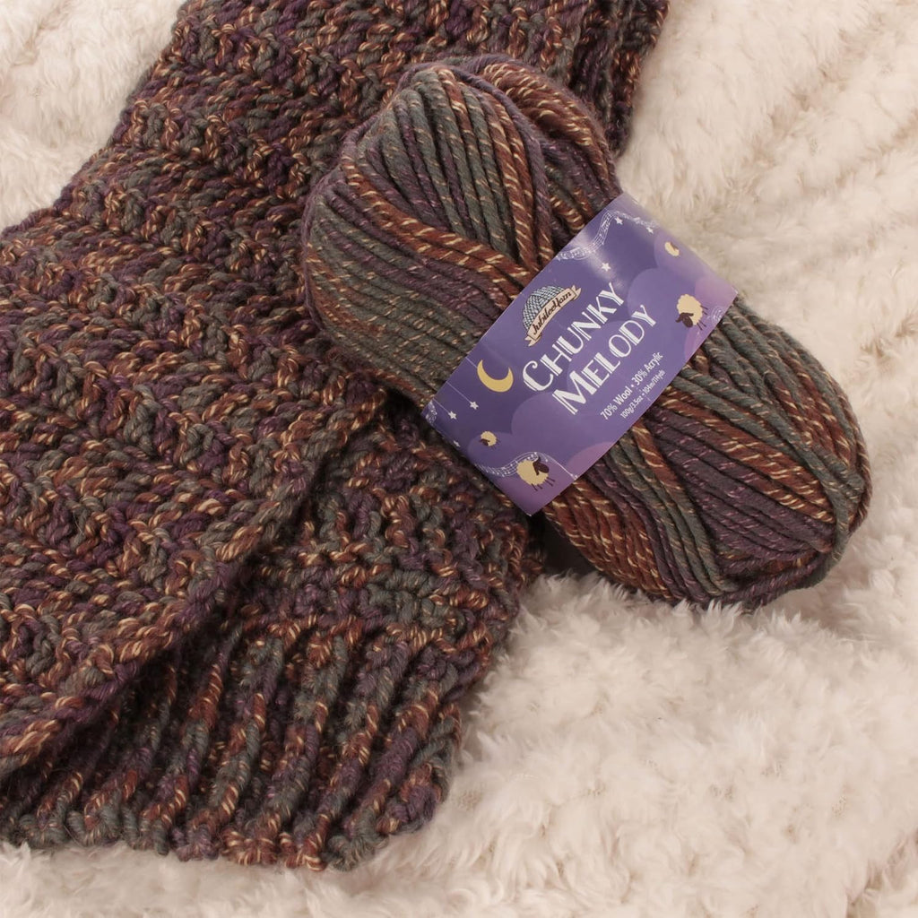 JubileeYarn Chunky Melody Yarn - Purple Haze - 2 Skeins