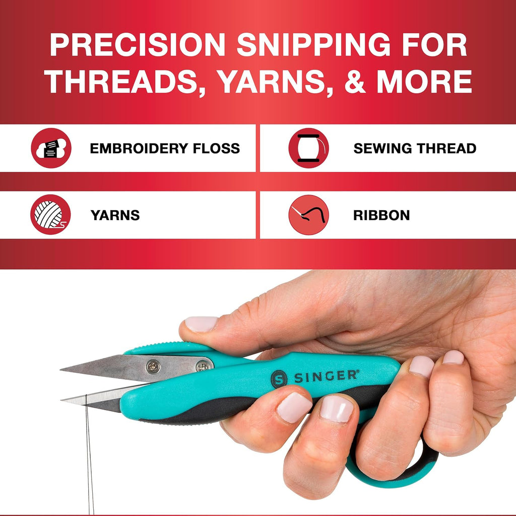 SINGER ProSeriesTM 5" Thread Snips, Comfort Grip, Sewing & Yarn Cutter