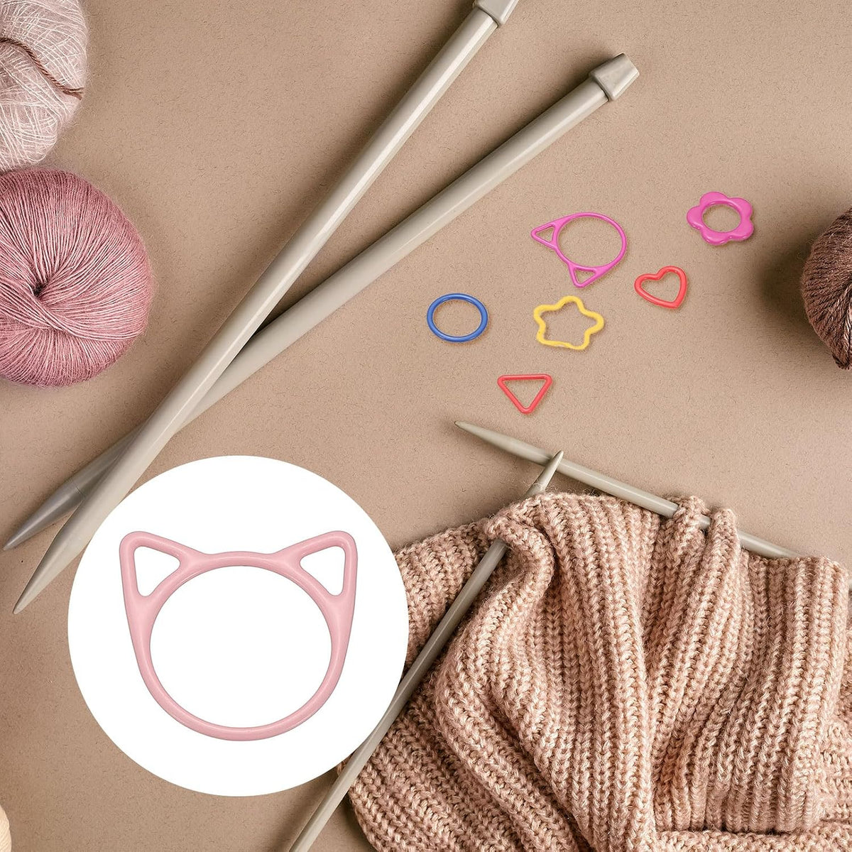 PATIKIL Crochet Stitch Markers, 30Pcs Knitting Markers Needle Pin Cat
