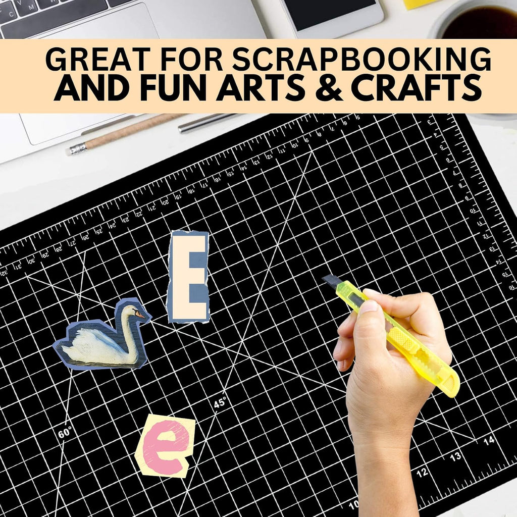 ARTIST'S BEST 12" X 18" Black Self Healing Cutting Mat | Durable PVC