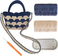 SHENJILL Tote Bag Crochet Kit for Beginners Two Color Crochet Kit with