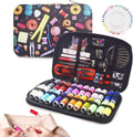 Portable Sewing Kit, 24 Color Threads, Sewing Supplies Organizer with