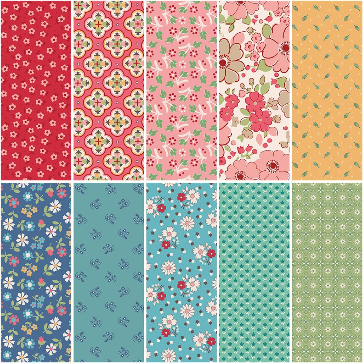 Mercantile Fat Quarter Bundle (10 Pieces) by Lori Holt for Riley Blake