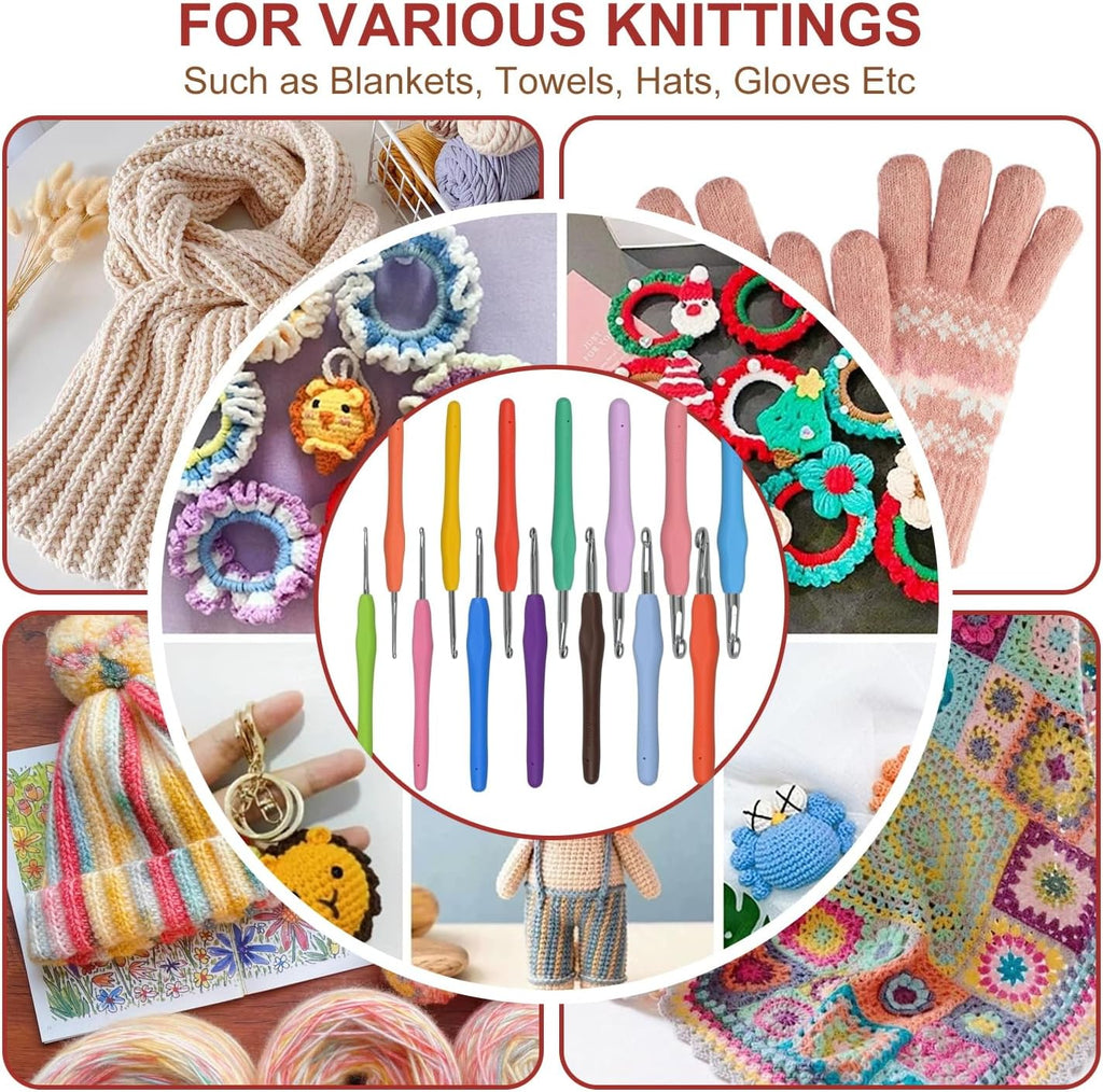 KyltoSynth 9 mm Crochet Hook, Soft Grip Handle for Arthritis