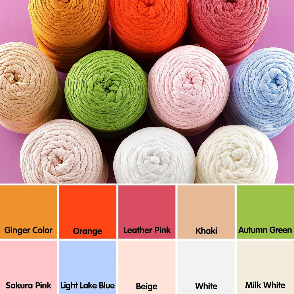 2 Pack Soft T-Shirt Yarn for Crochet, T Shirt Yarns for Crocheting
