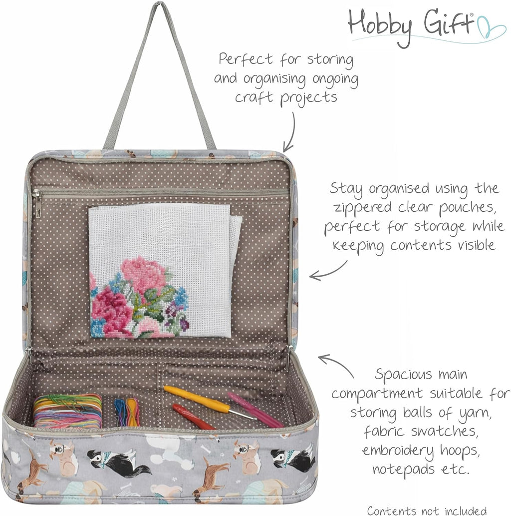 Hobby Gift Project Case Sewing and Yarn Storage Bag with Internal