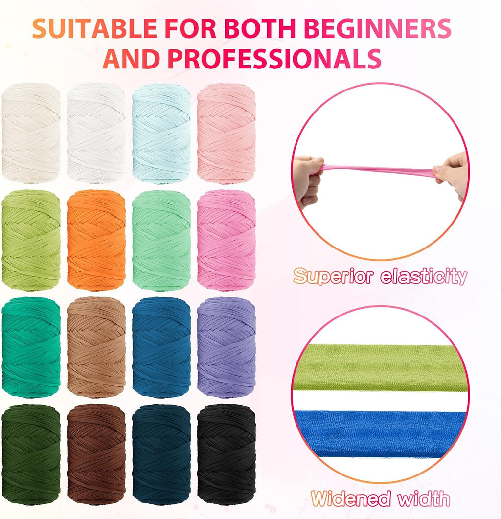 T Shirt Yarn 130 Yards Beginner Crochet Yarn Polyester Yarn