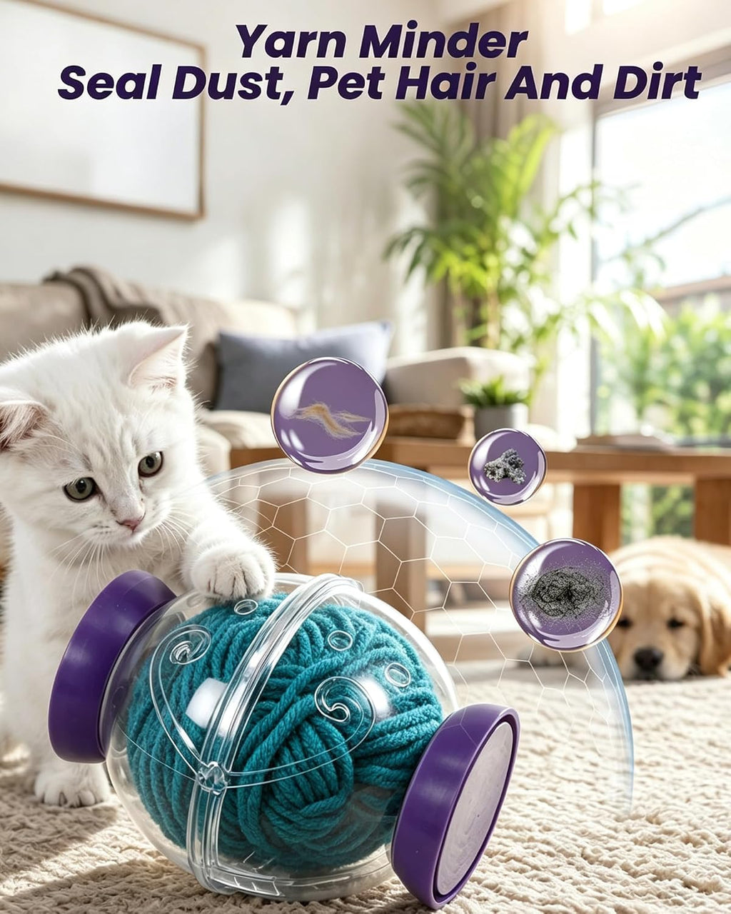 Portable Yarn Holder, Travel Yarn Holder(2 in 1 Yarn Bowl)