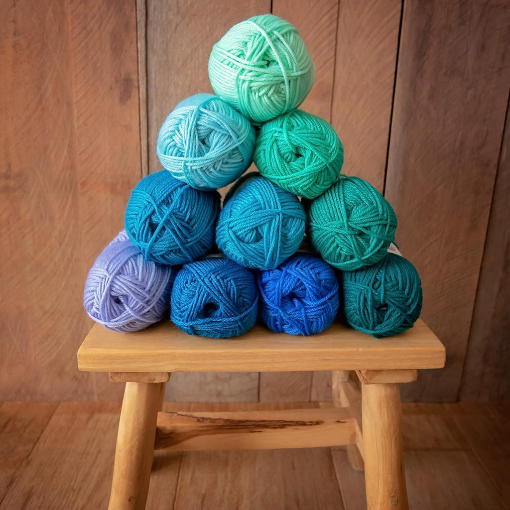 Studio Sam Acrylic Yarn Set. Ten Large 50g Skeins. Total 1030 Yards.