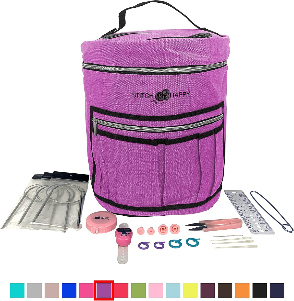 Designer Stitch Happy Knitting Starter Kit: 20 Piece Knitting Kit for