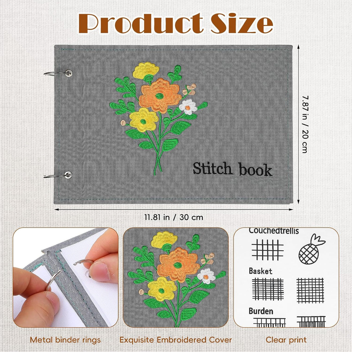 TITINICE 38 Stitch Techniques & 108 Patterns Embroidery Kit for Adults