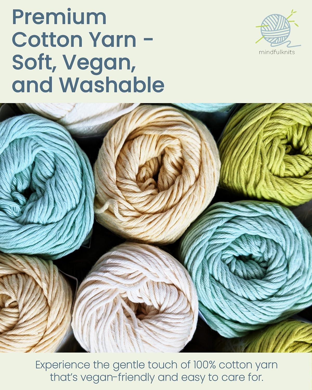 mindfulknits Knitting Kit for Beginners Adults with Knitting Needles