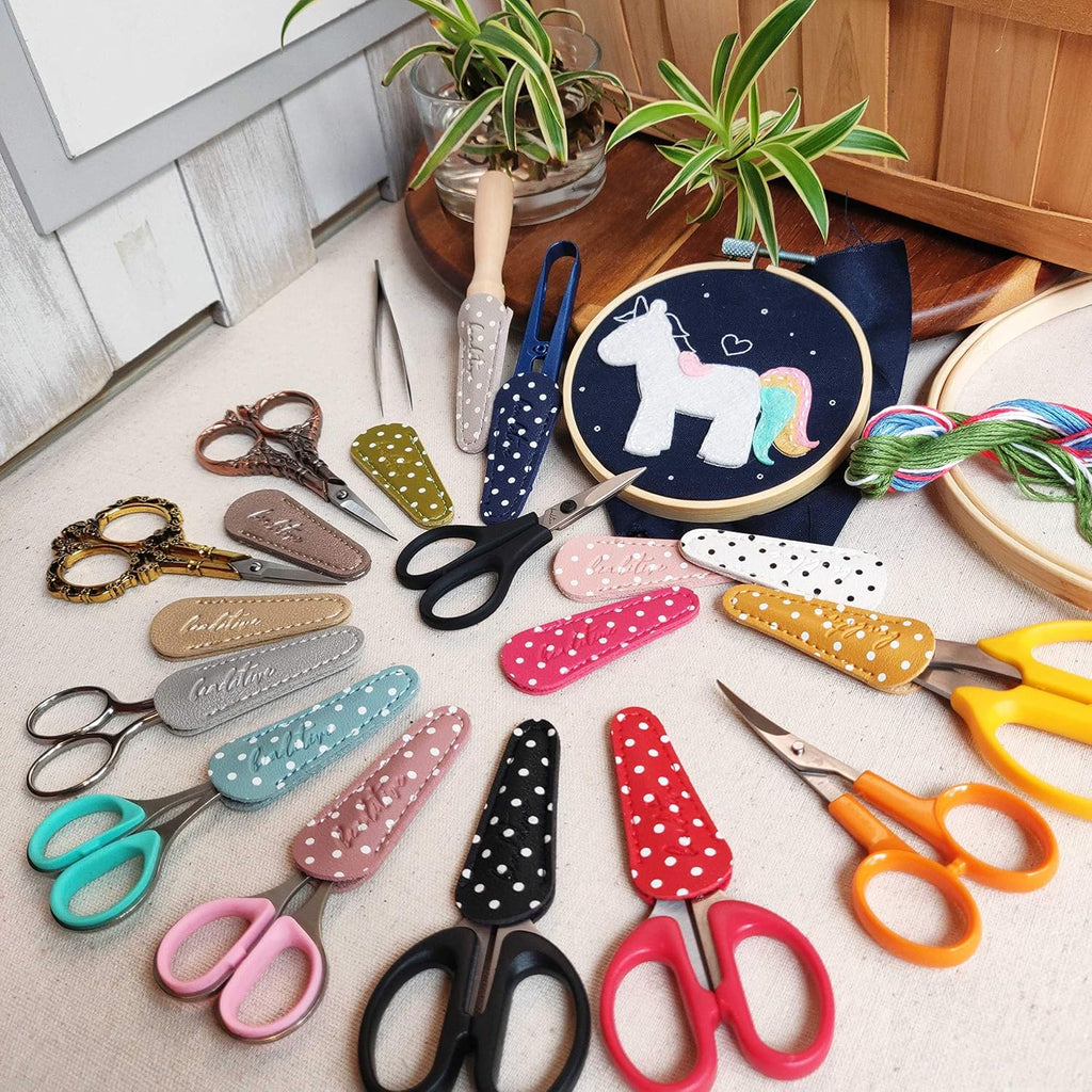 Beaditive Embroidery Scissors Sheath (3-Piece Set) Metal | Gold
