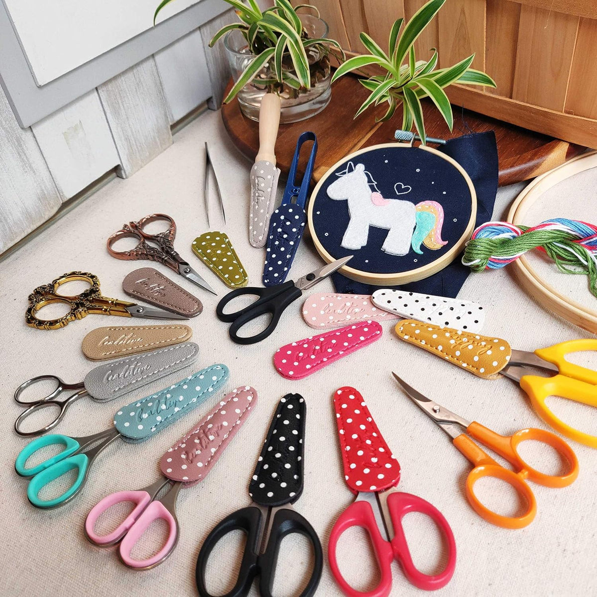 Beaditive Embroidery Scissors Sheath (3-Piece Set) Metal | Gold